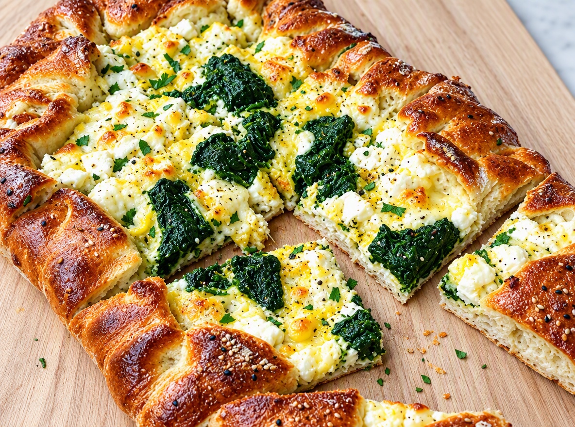 Pide mit Spinat und Eier