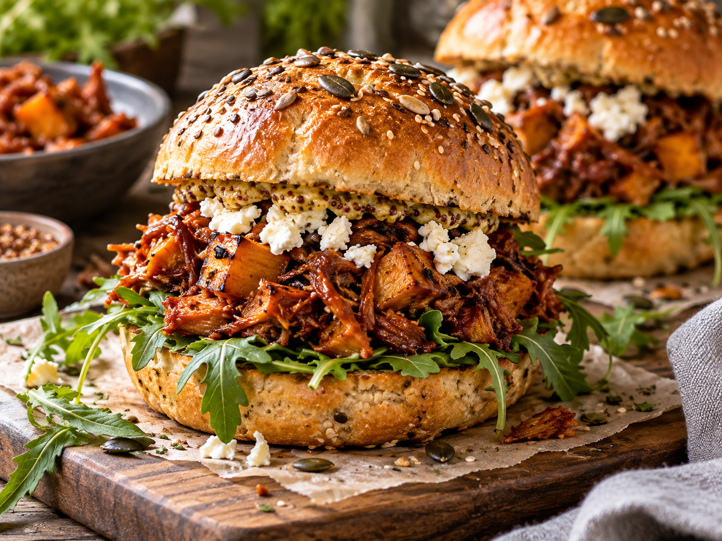 Pulled BBQ-Jackfruit-Burger