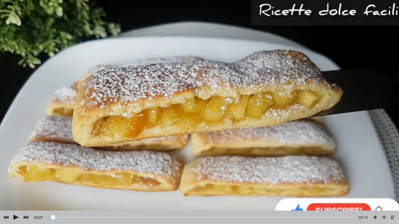 Gedeckte Apfelschnitten